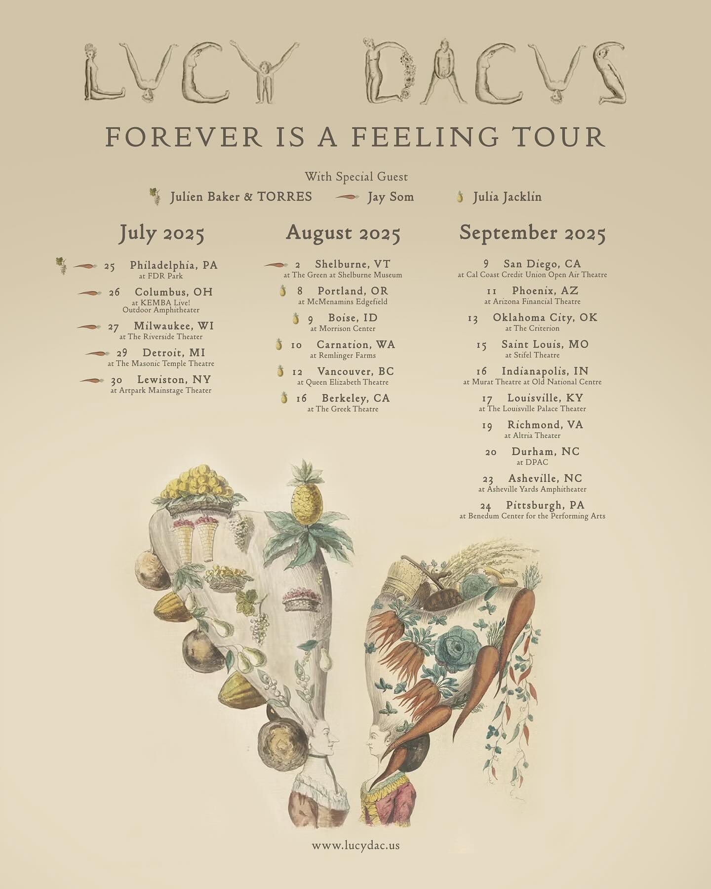 Lucy Dacus Forever Is A Feeling Tour Poster 2025